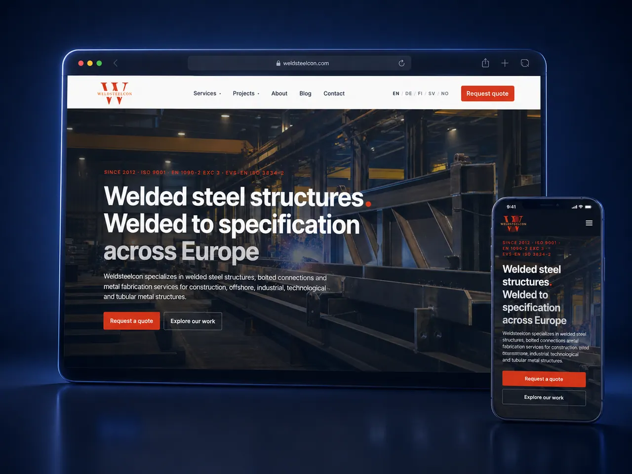 Weldsteelcon veebilehe näide